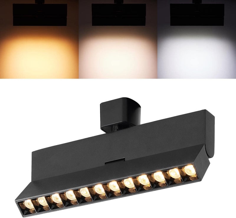 VANoopee رؤوس إضاءة LED قابلة للتعتيم بثلاثة ألوان نوع H، رؤوس إضاءة حديثة للسقف، مصابيح سبوت لايت للمطبخ وفن الجدران، 3000K 4000K 5000K، خالية من الوميض، 30° CRI90+، 12W - Image 1